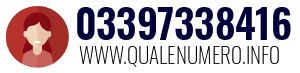 Numero di telefono 03397338416 03397338416