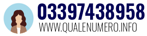 Numero di telefono 03397438958 03397438958