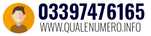Numero di telefono 03397476165 03397476165