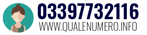 Numero di telefono 03397732116 03397732116