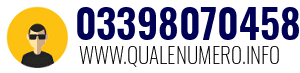 Numero di telefono 03398070458 03398070458