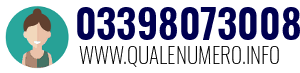 Numero di telefono 03398073008 03398073008