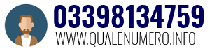 Numero di telefono 03398134759 03398134759