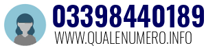 Numero di telefono 03398440189 03398440189