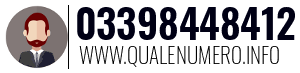 Numero di telefono 03398448412 03398448412