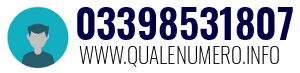 Numero di telefono 03398531807 03398531807