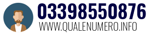 Numero di telefono 03398550876 03398550876