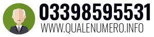Numero di telefono 03398595531 03398595531