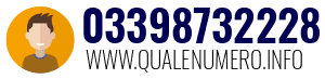 Numero di telefono 03398732228 03398732228