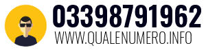 Numero di telefono 03398791962 03398791962