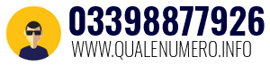 Numero di telefono 03398877926 03398877926
