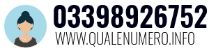 Numero di telefono 03398926752 03398926752