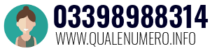 Numero di telefono 03398988314 03398988314
