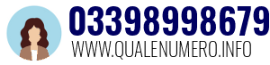 Numero di telefono 03398998679 03398998679
