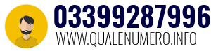 Numero di telefono 03399287996 03399287996