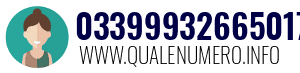 Numero di telefono 03399932665017 03399932665017