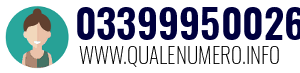 Numero di telefono 03399950026 03399950026