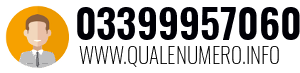 Numero di telefono 03399957060 03399957060