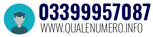 Numero di telefono 03399957087 03399957087