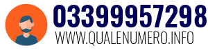 Numero di telefono 03399957298 03399957298