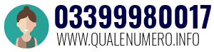 Numero di telefono 03399980017 03399980017