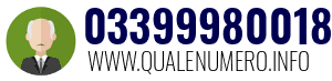 Numero di telefono 03399980018 03399980018