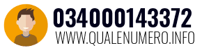 Numero di telefono 034000143372 034000143372