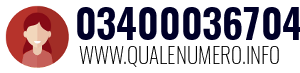 Numero di telefono 03400036704 03400036704