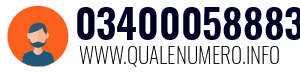 Numero di telefono 03400058883 03400058883