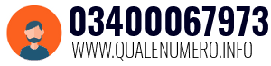 Numero di telefono 03400067973 03400067973