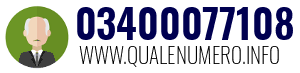 Numero di telefono 03400077108 03400077108