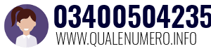 Numero di telefono 03400504235 03400504235