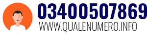 Numero di telefono 03400507869 03400507869