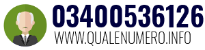 Numero di telefono 03400536126 03400536126