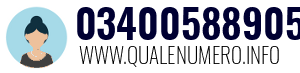 Numero di telefono 03400588905 03400588905