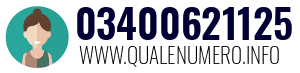 Numero di telefono 03400621125 03400621125