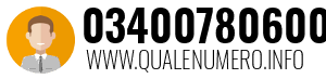 Numero di telefono 03400780600 03400780600