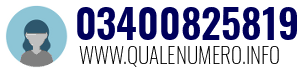 Numero di telefono 03400825819 03400825819
