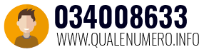 Numero di telefono 034008633 034008633