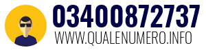 Numero di telefono 03400872737 03400872737
