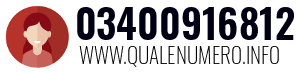 Numero di telefono 03400916812 03400916812