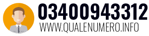 Numero di telefono 03400943312 03400943312