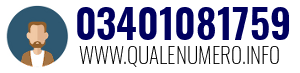 Numero di telefono 03401081759 03401081759