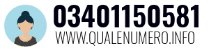 Numero di telefono 03401150581 03401150581
