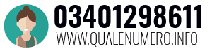 Numero di telefono 03401298611 03401298611