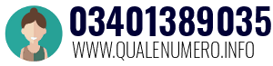 Numero di telefono 03401389035 03401389035