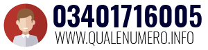 Numero di telefono 03401716005 03401716005