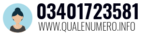 Numero di telefono 03401723581 03401723581