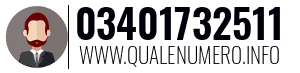 Numero di telefono 03401732511 03401732511