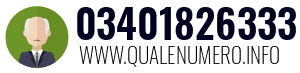 Numero di telefono 03401826333 03401826333